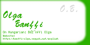 olga banffi business card